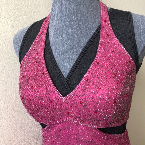 Scala Pink Strapless Formal Gown - Picture 3 of 16